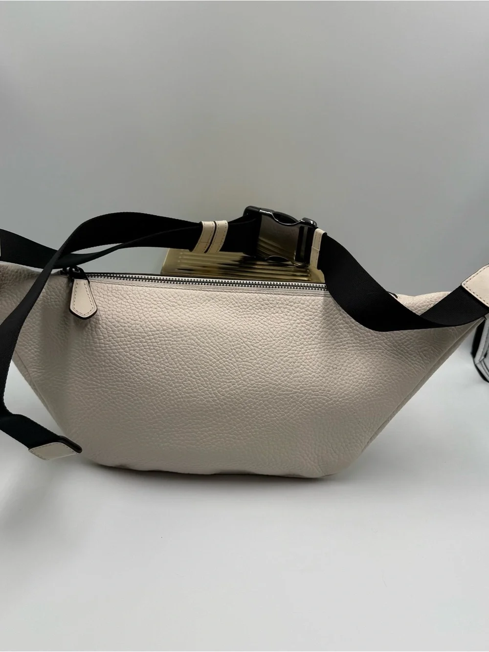 Coach Men Gunmetal/Chalk Warren Horse And Carriage Leather Belt Bag (C4137)